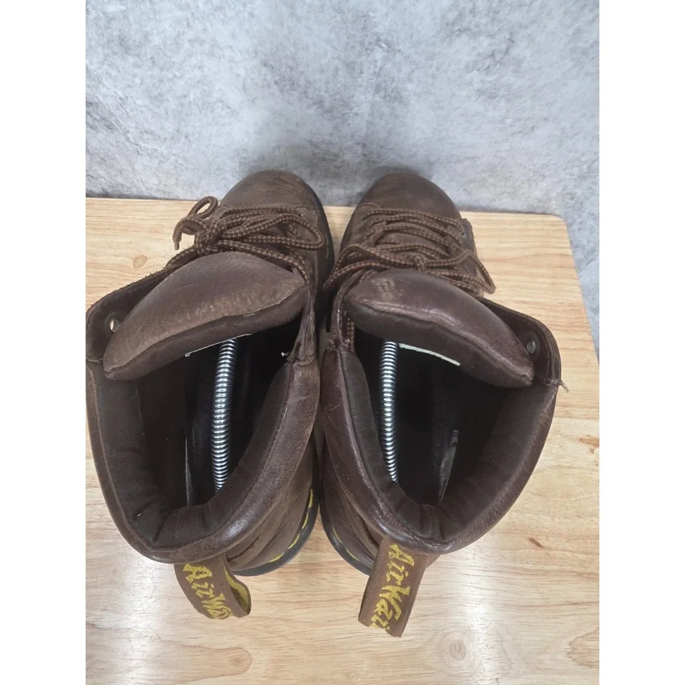 Dr. Martens Arne Boots Mens 10 Brown Leather Work Moto Hiking Combat Y2K Lace Up